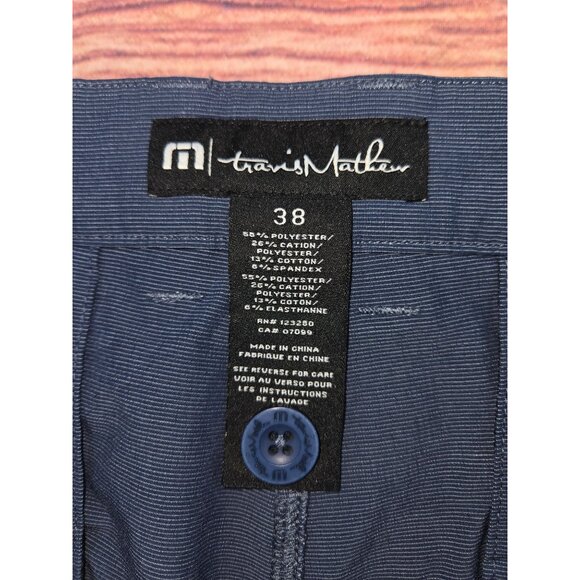 Travis Mathew Mens Hybrid Shorts Size 38 Blue Polyester Blend Lightweight - Picture 3 of 8